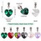 30 Pieces 6 Colors Heart Glass Charms Faceted Heart Pendants Valentine Charms Crystal Dangle Charms with Bail Hanger Large Hole Beads for Wedding Mother Necklace Bracelets Making, Hole: 5mm